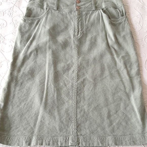 J.Jill Sage Green Linen High Waist Pencil Skirt US 8 - Picture 4 of 9
